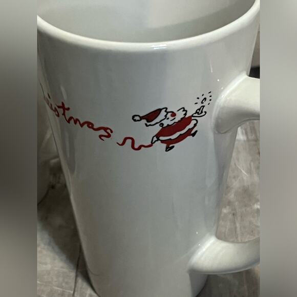 “Wishing You a Merry Christmas” tall cocoa mugs, set of 3 - Picture 4 of 6